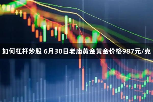 如何杠杆炒股 6月30日老庙黄金黄金价格987元/克